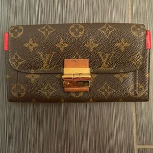 Louis Vuitton Brown and Orange Canvas wallet